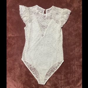 White Lace Bodysuit